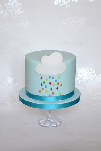 Decorated Rain Cake