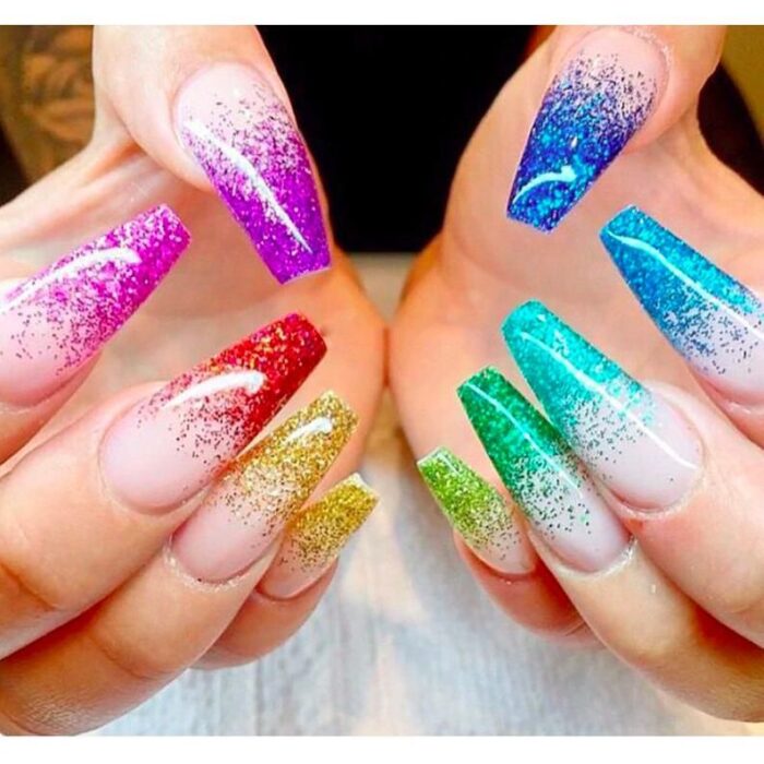 Glitter Decorated Nail