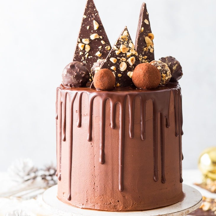 Decorated Chocolate Cake