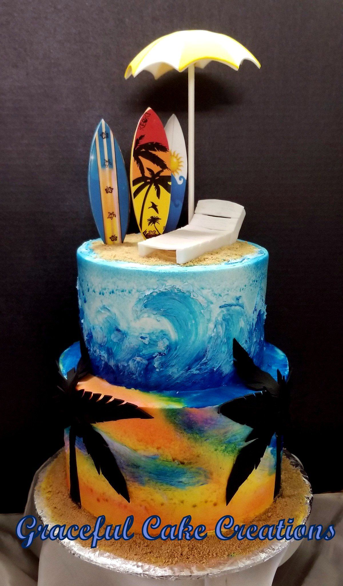 Decorated Surf Cake