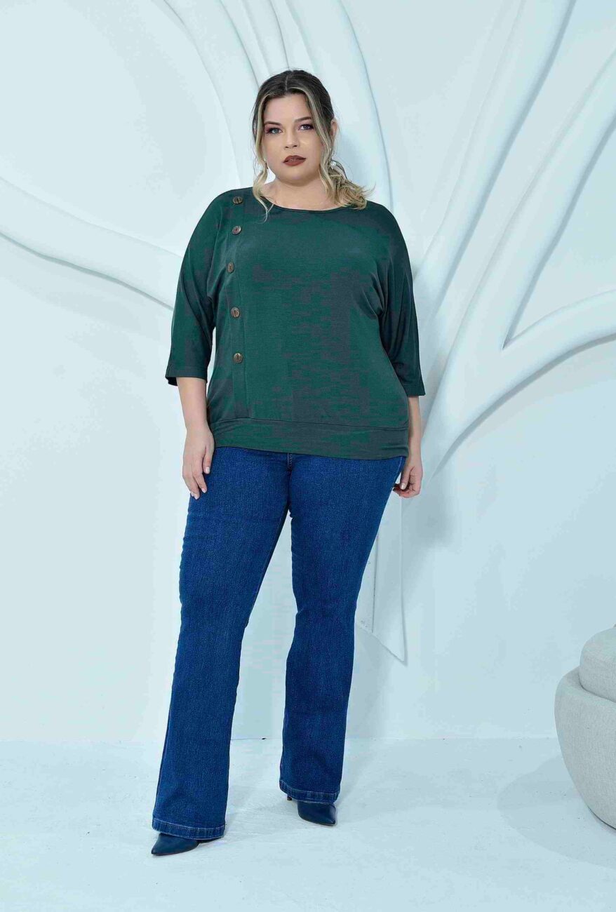 calça flare plus size