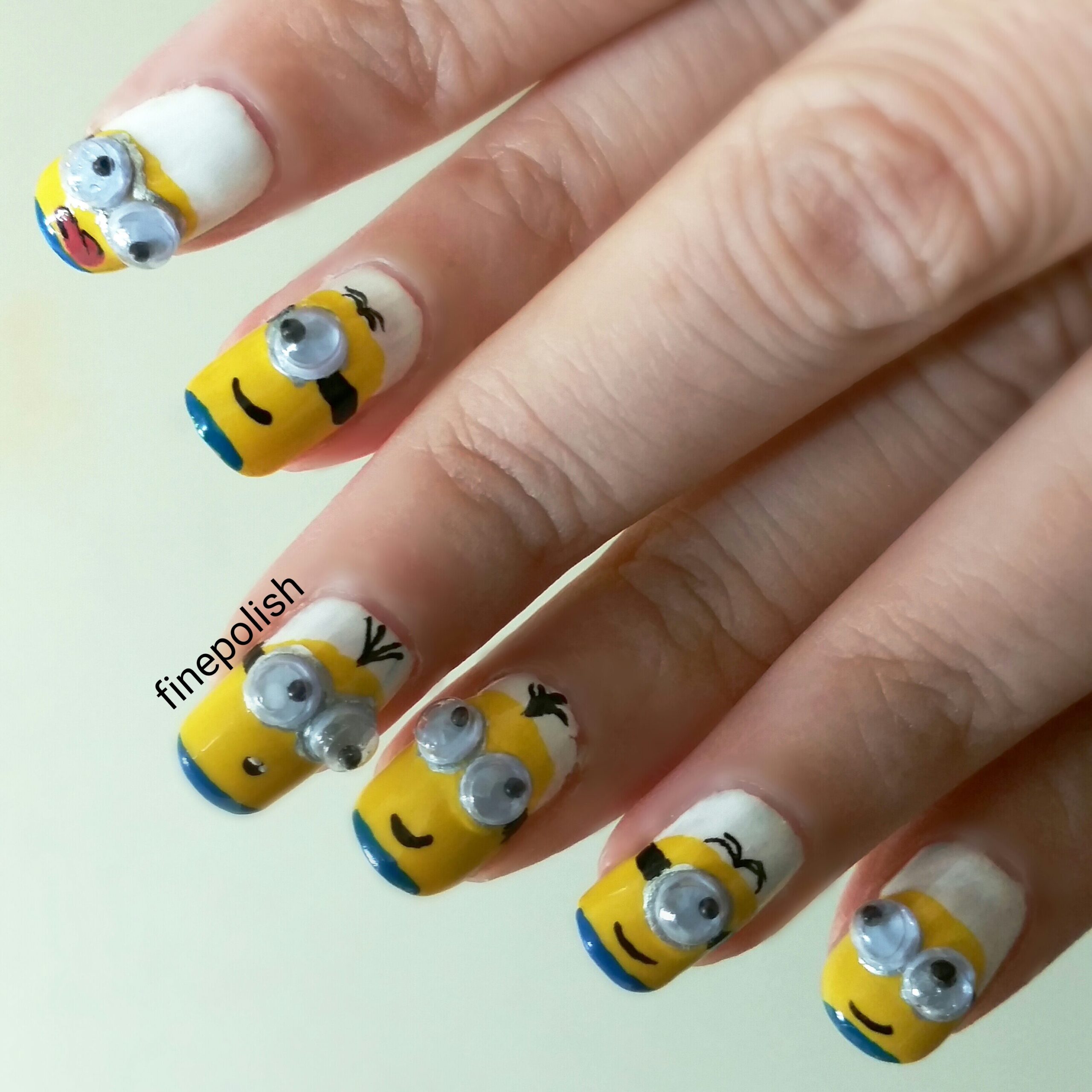 Minions Decorated Nail