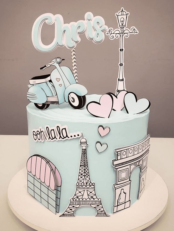 Paris decorated cake