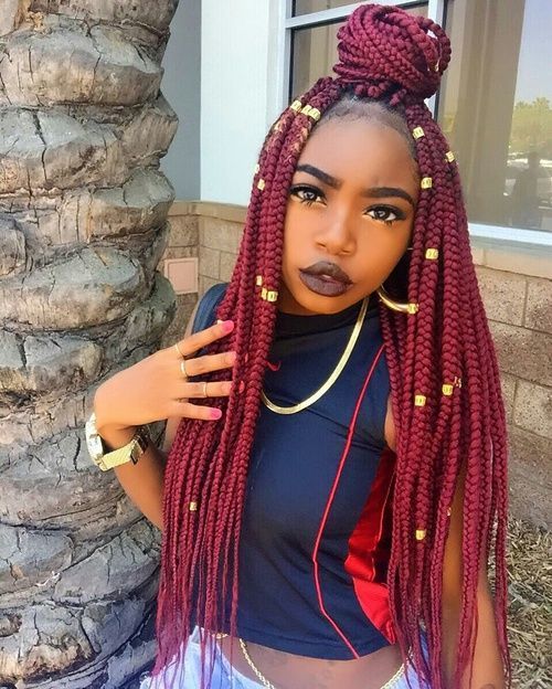 Box Braids Red