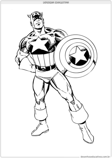 desenho-para-colorir-capitao-america