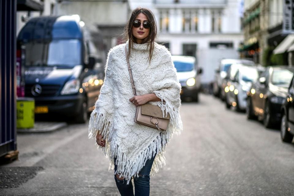 Fashion Look with Poncho