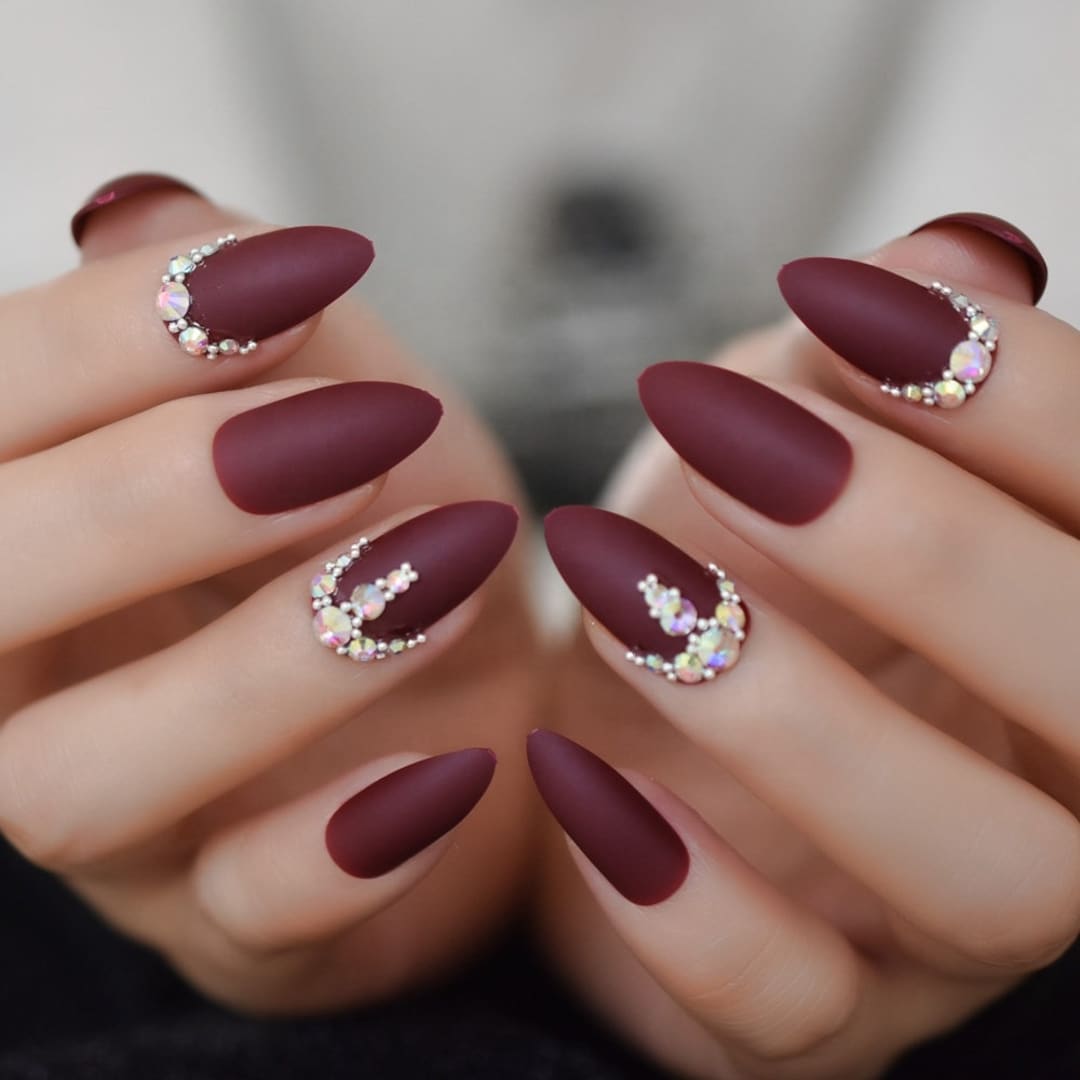 Dark Decorated Nail