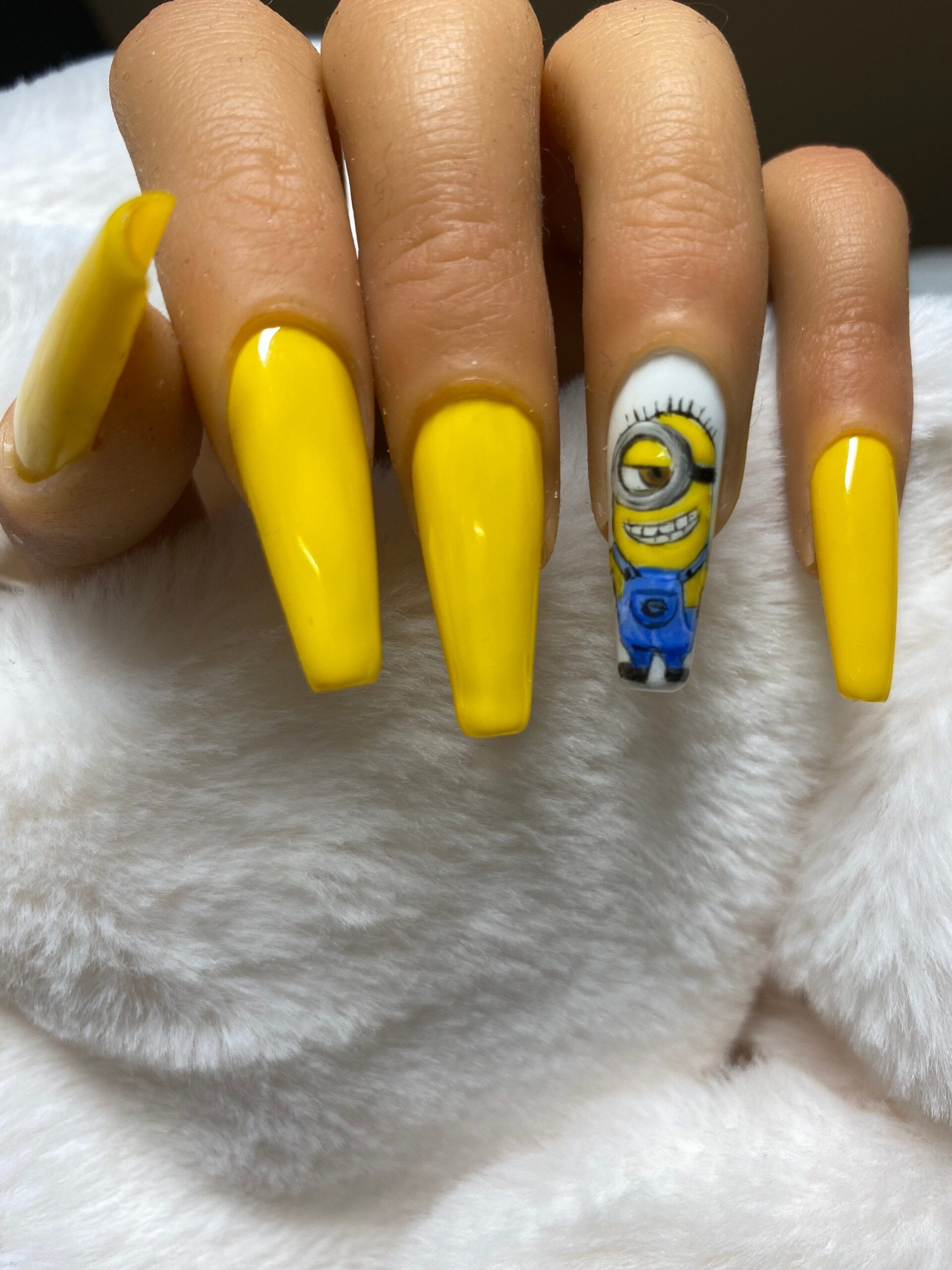 Minions Decorated Nail