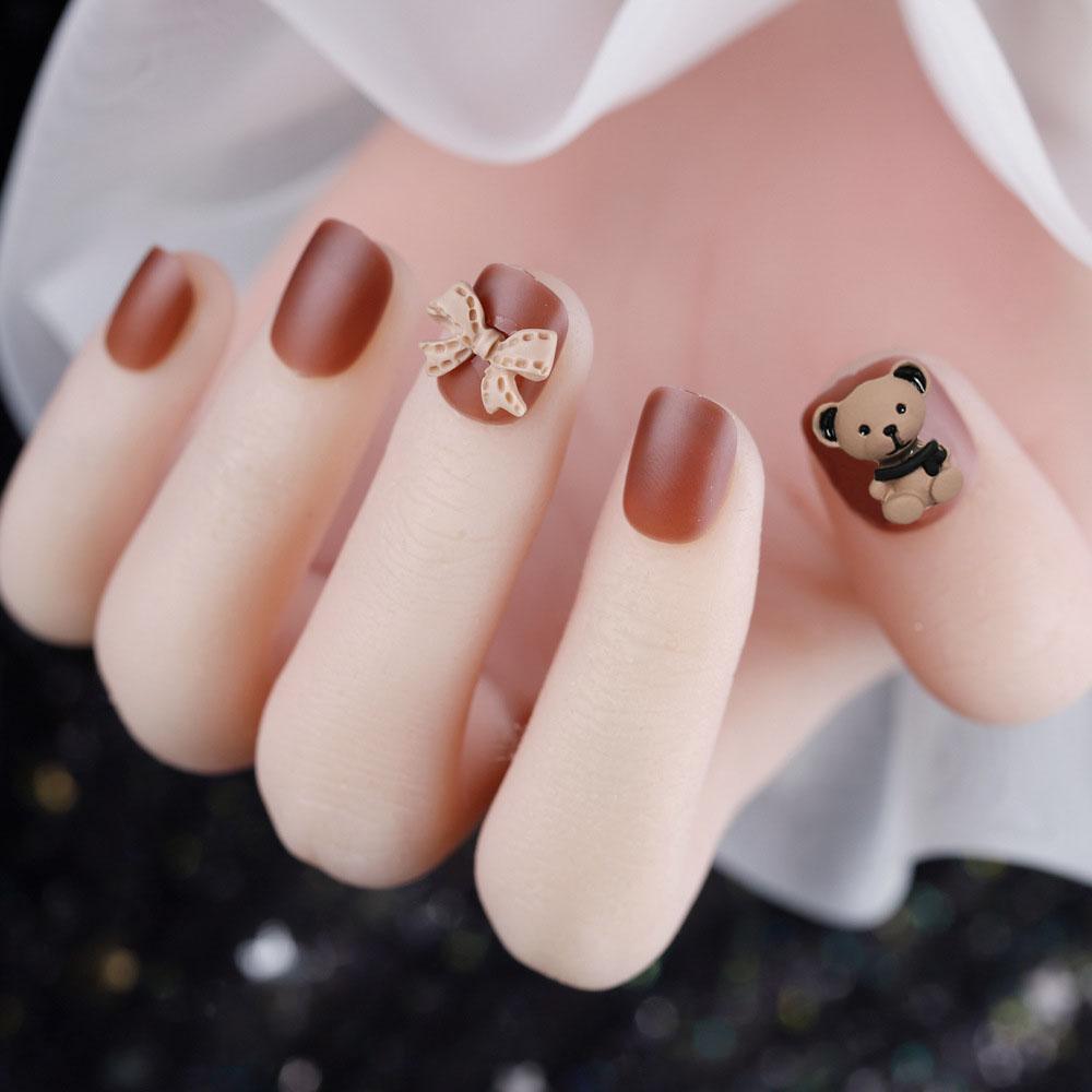 Teddy Bear Decorated Nail