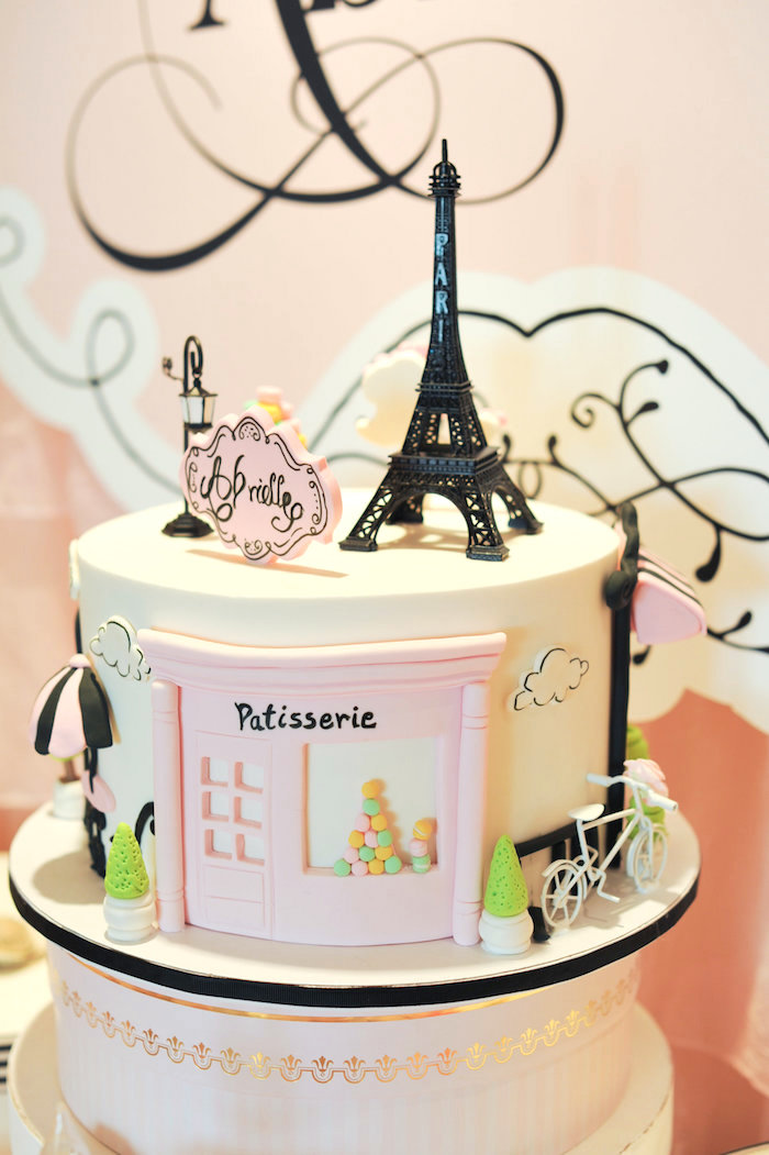 Paris decorated cake