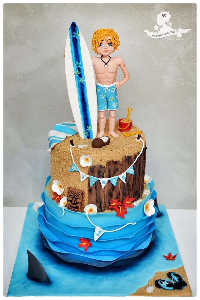 Decorated Surf Cake