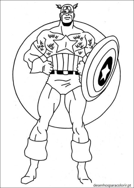 desenho-para-colorir-capitao-america