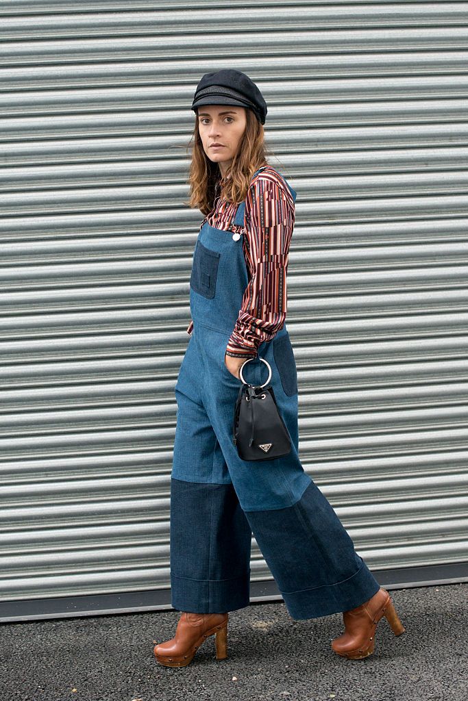 Fashion Look with denim overalls