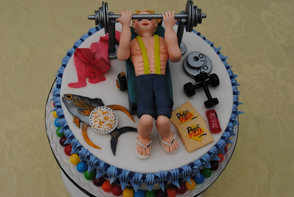 Bodybuilding Decorated Cake