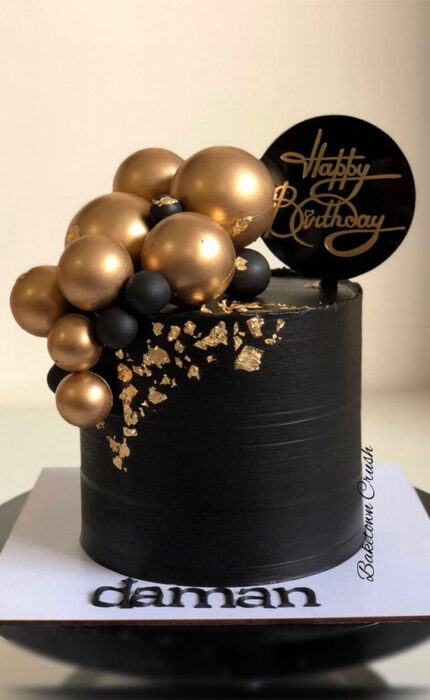 Black Decorated Cake