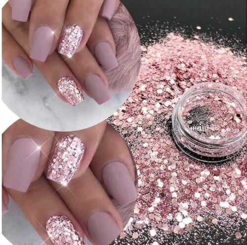 Nail Decorated With Glitter