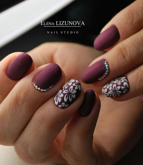 Dark Decorated Nail