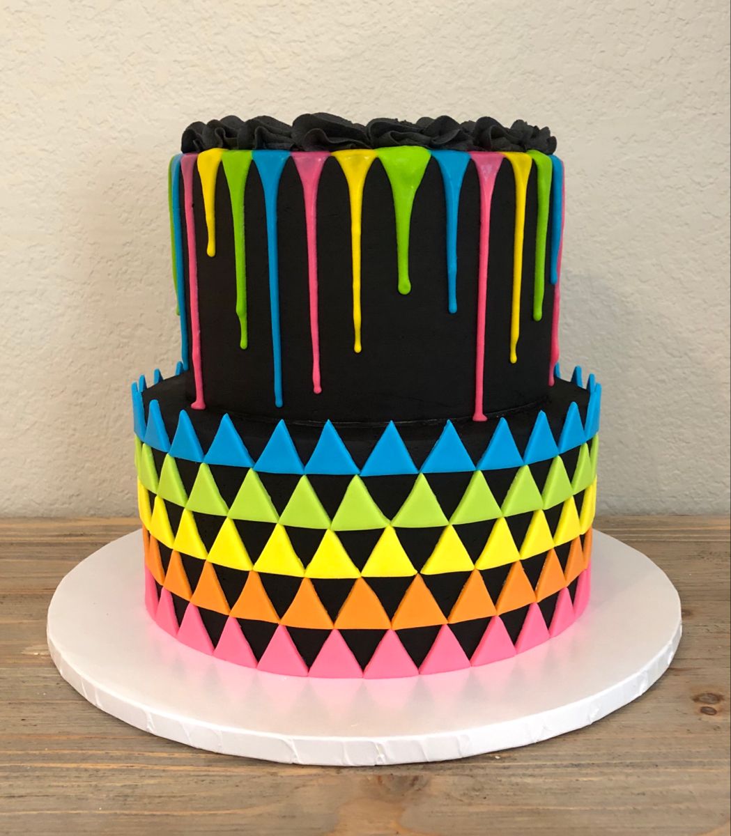 Neon Decorated Cake