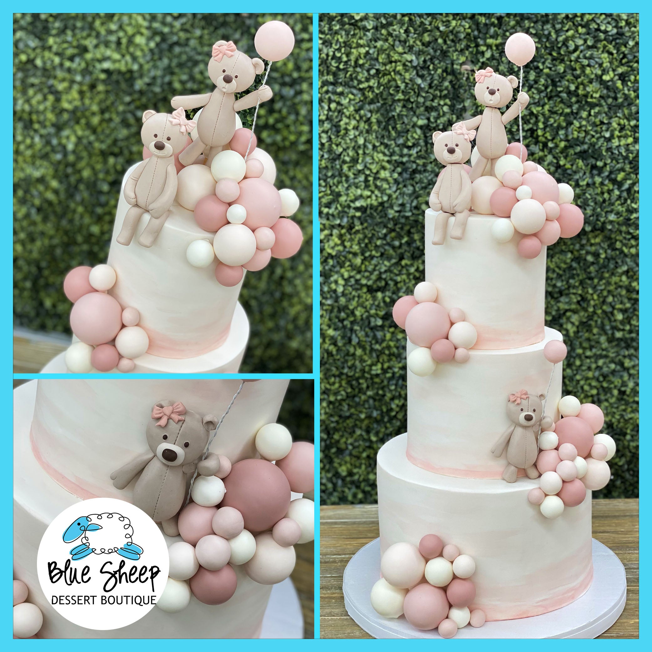 Teddy bear decorated cake