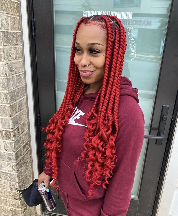 Box Braids Red