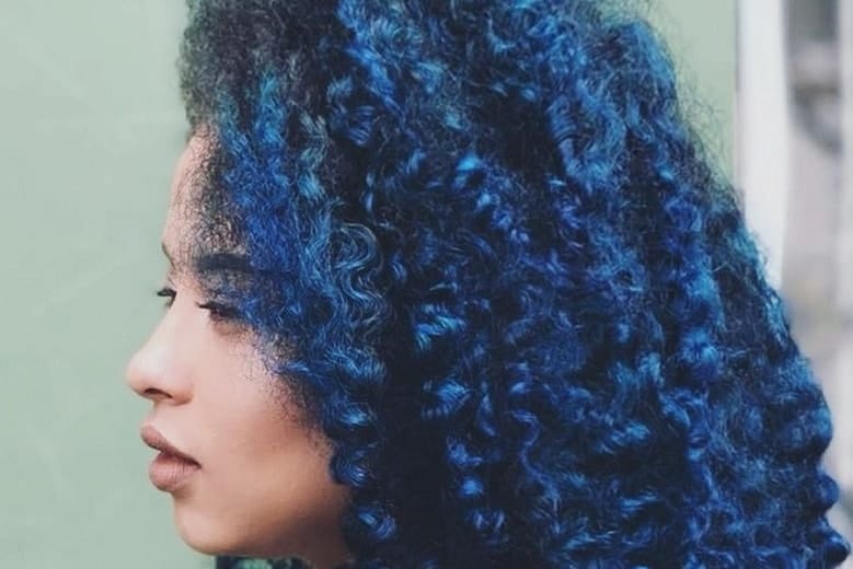 Blue Curly Hair