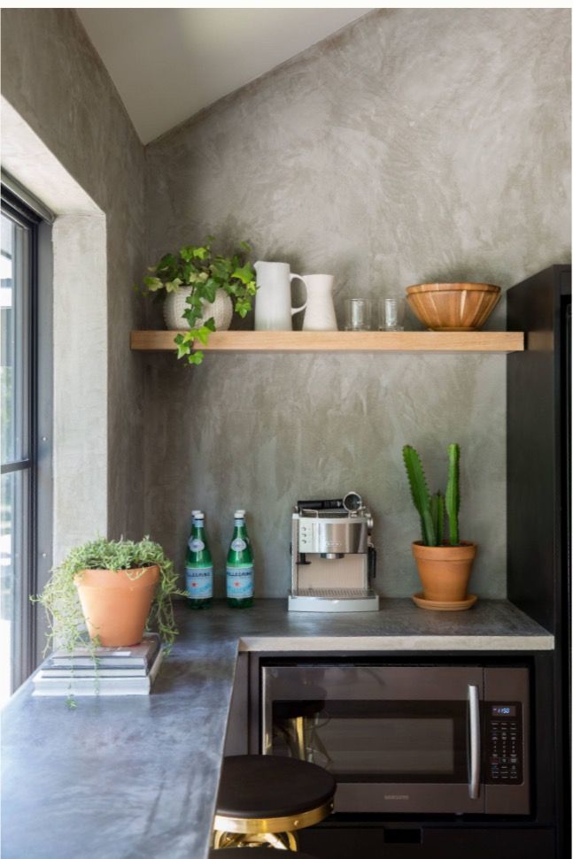 Kitchen Decoration with Burnt Cement