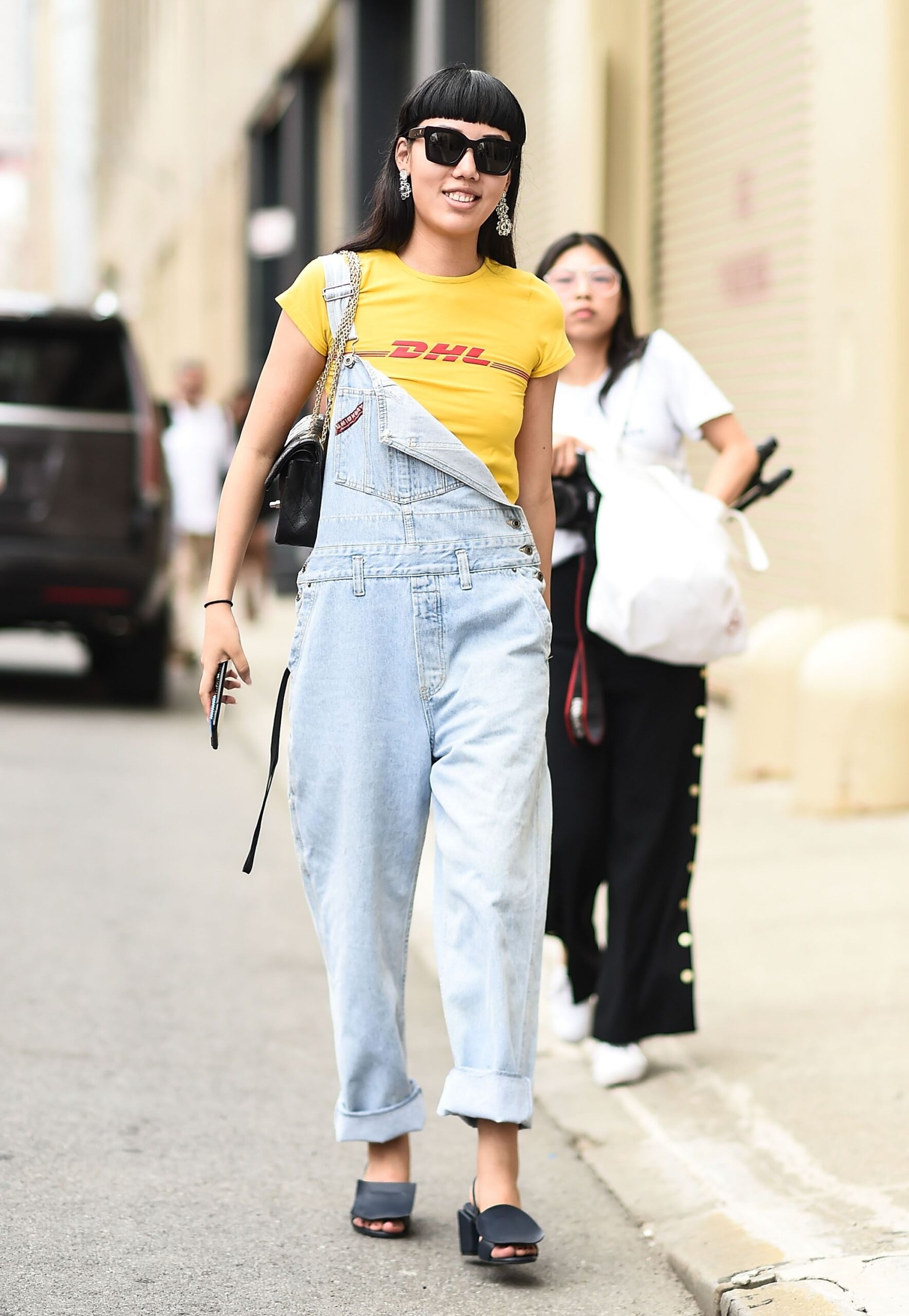 Fashion Look with denim overalls