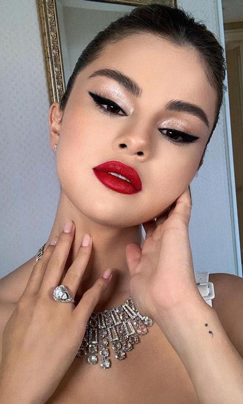 Makeup With Red Lipstick