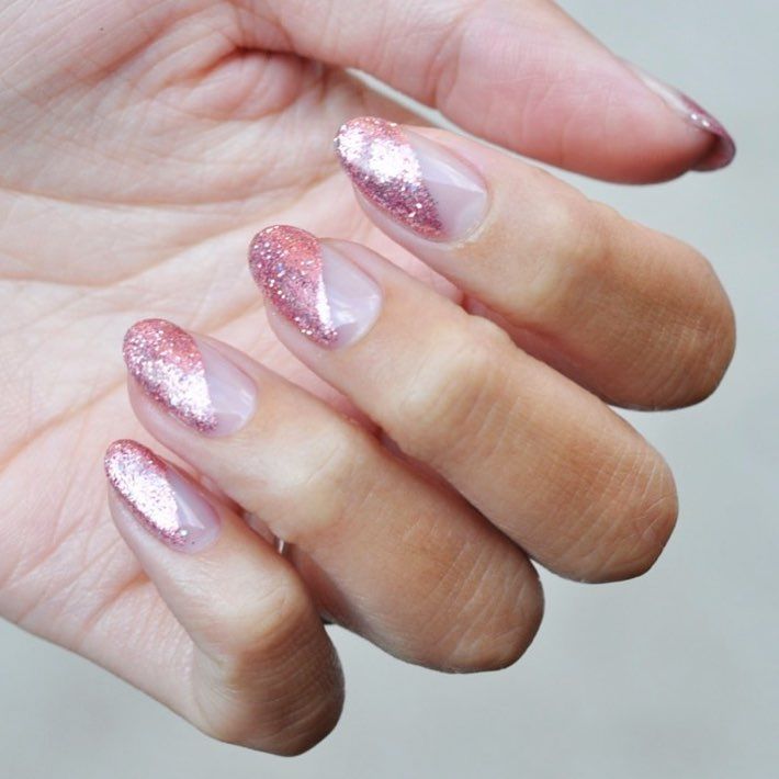 Nail Decorated With Glitter