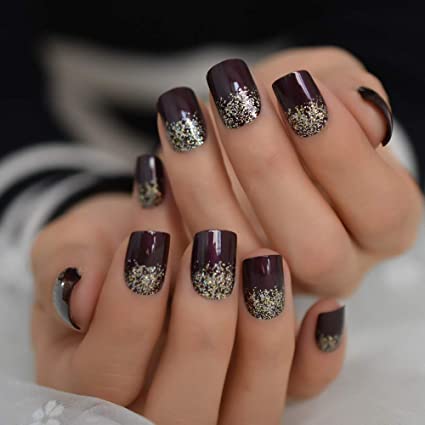 Dark Decorated Nail