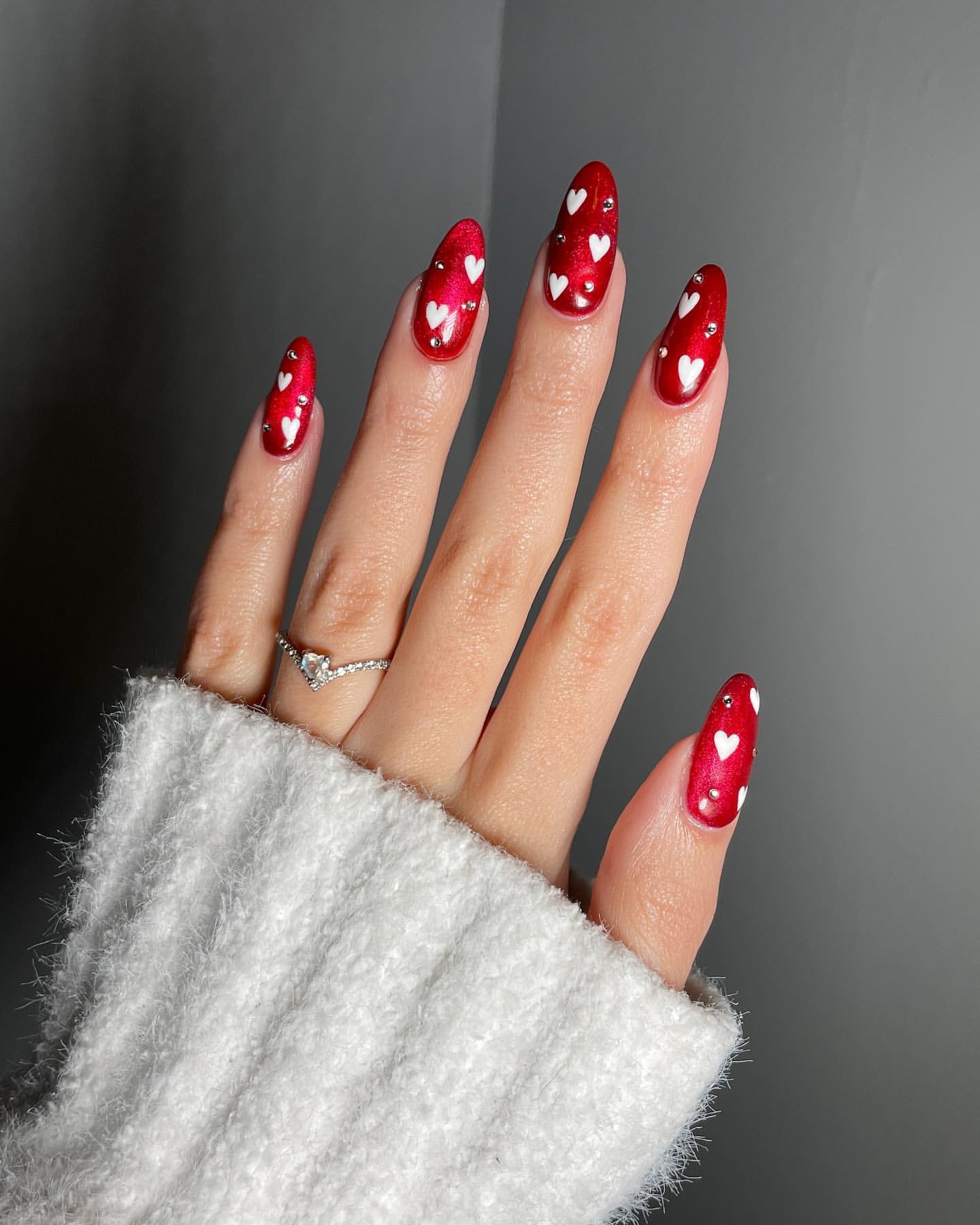 Red Decorated Nails