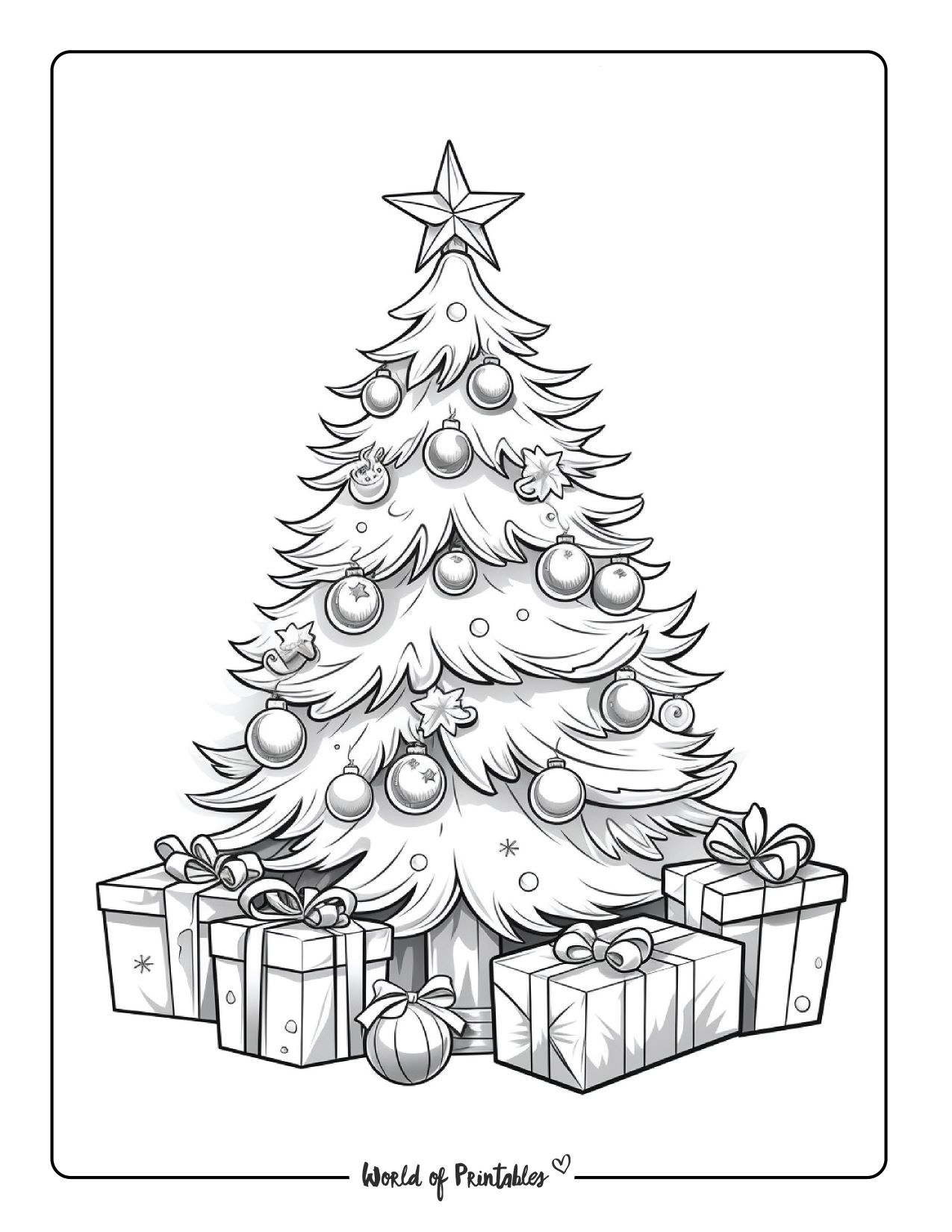 Christmas Tree to Color