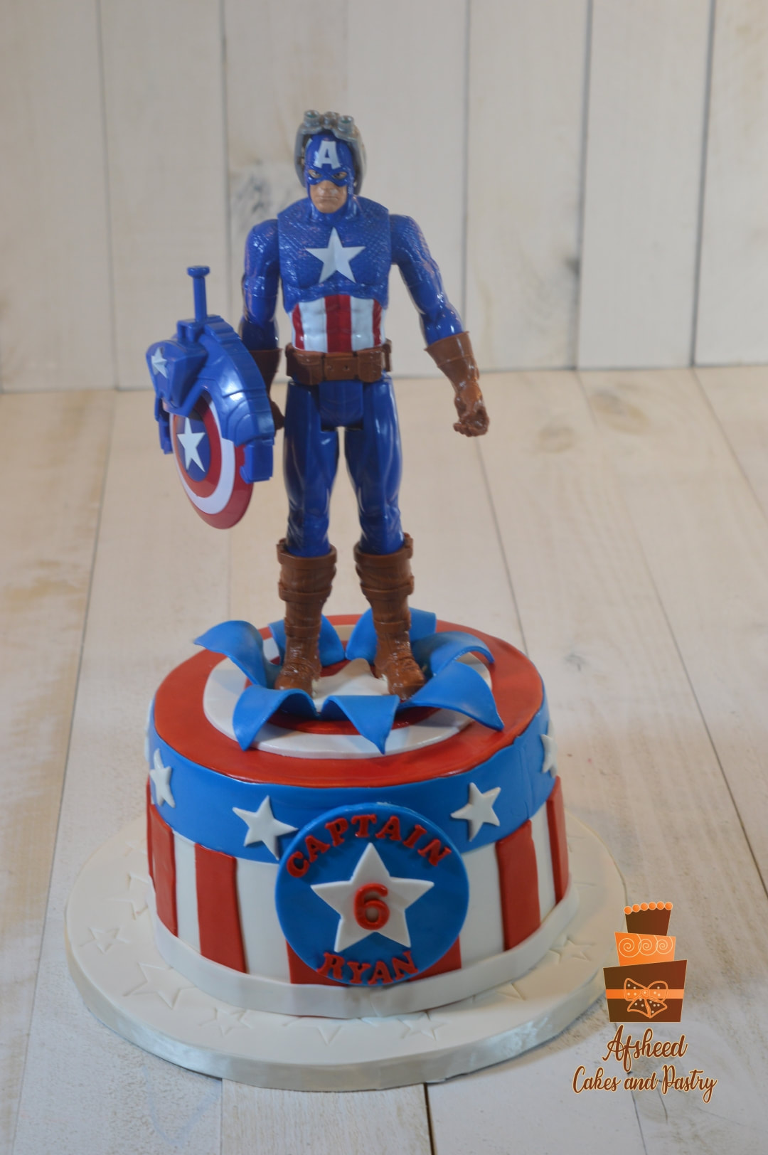 Captain America Decorated Cake