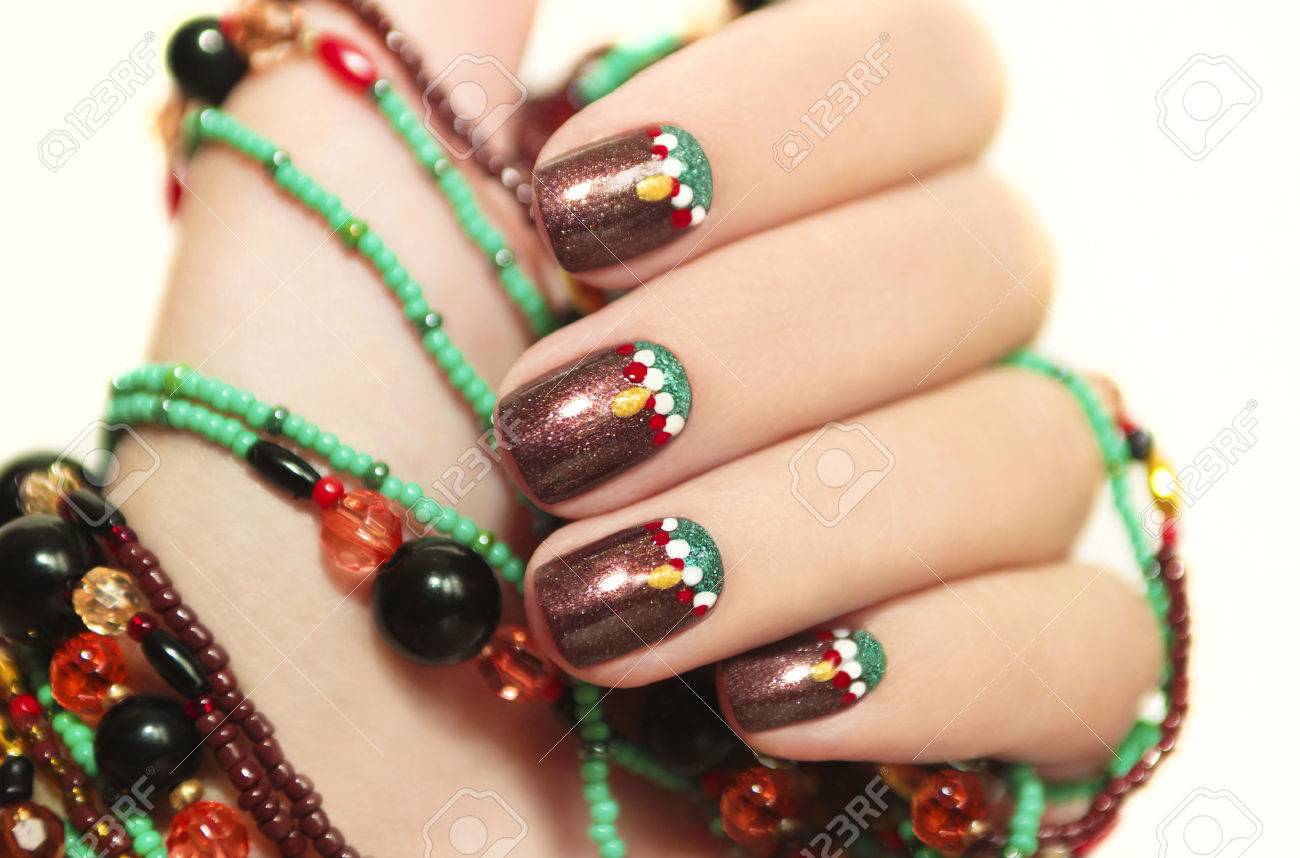 Ethnic Decorated Nail