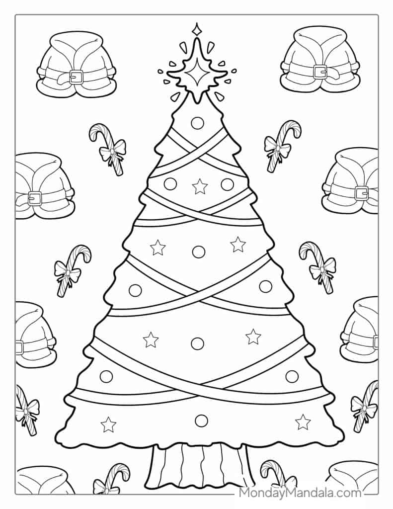 Christmas Tree to Color