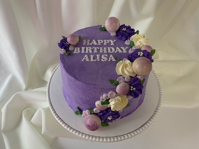 Lilac Decorated Cake