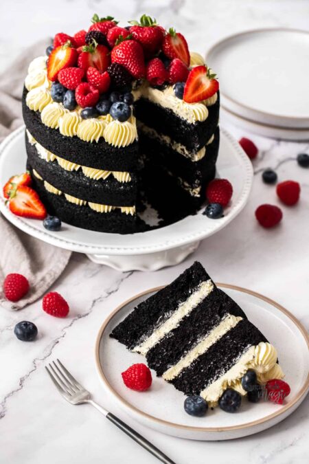 Black Decorated Cake