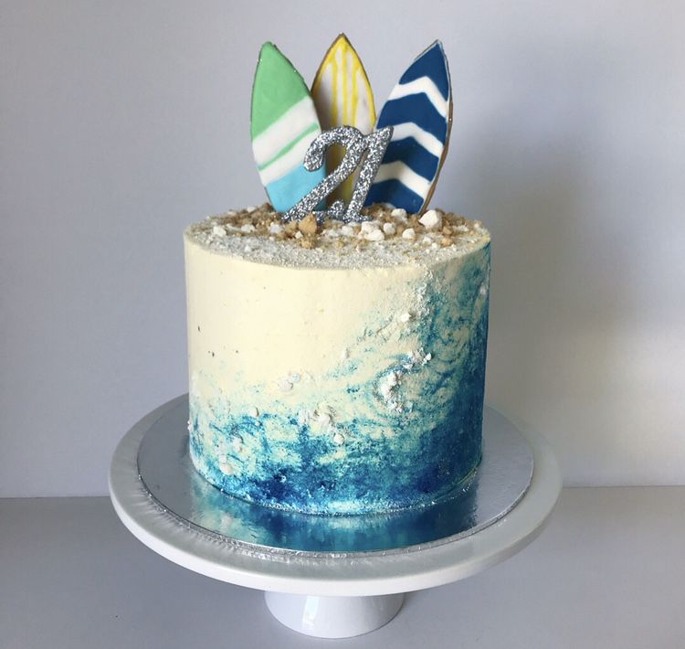 Decorated Surf Cake