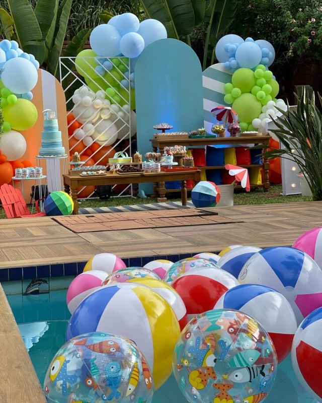 Decoracao Pool Party Simples