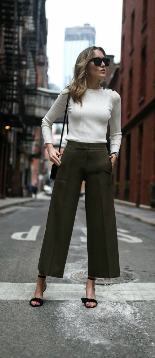 Fashion Look with Women's Wide Leg Pants