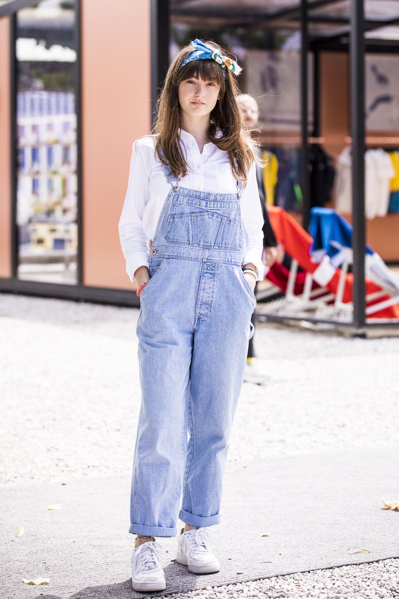 Fashion Look with denim overalls