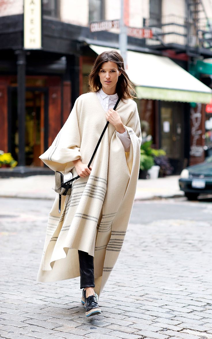 Fashion Look with Poncho