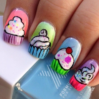 Cupcake Decorated Nail