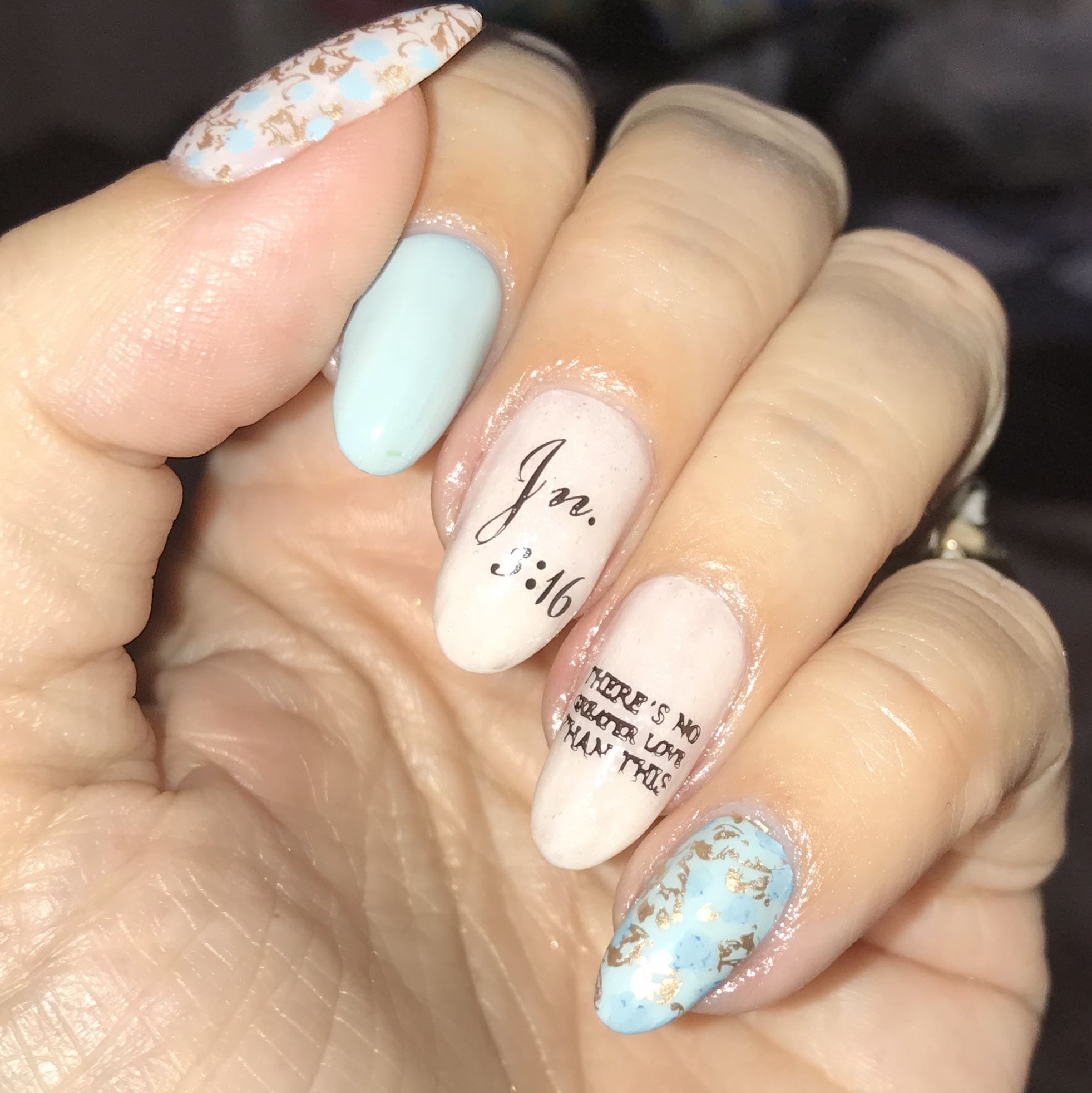 Faith Decorated Nail