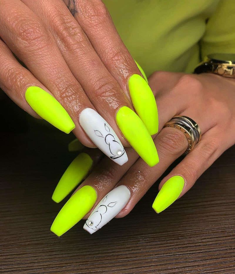 Neon Decorated Nail