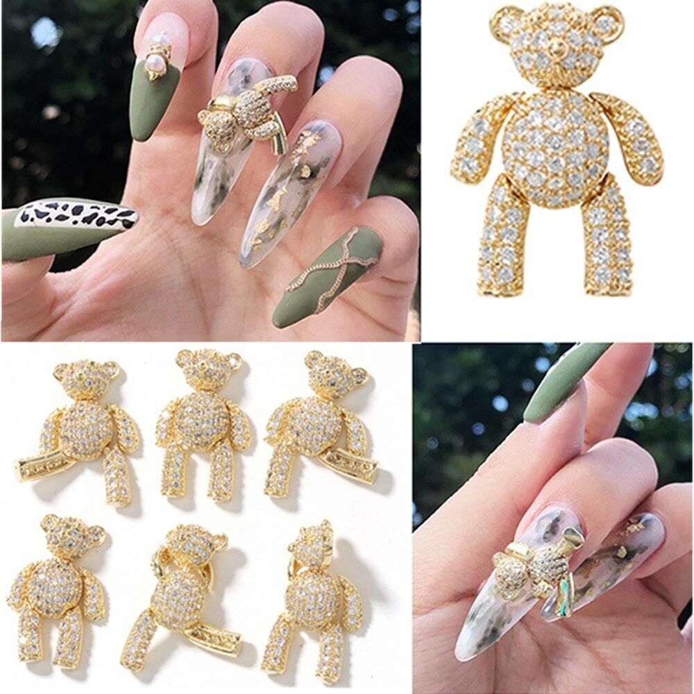 Teddy Bear Decorated Nail