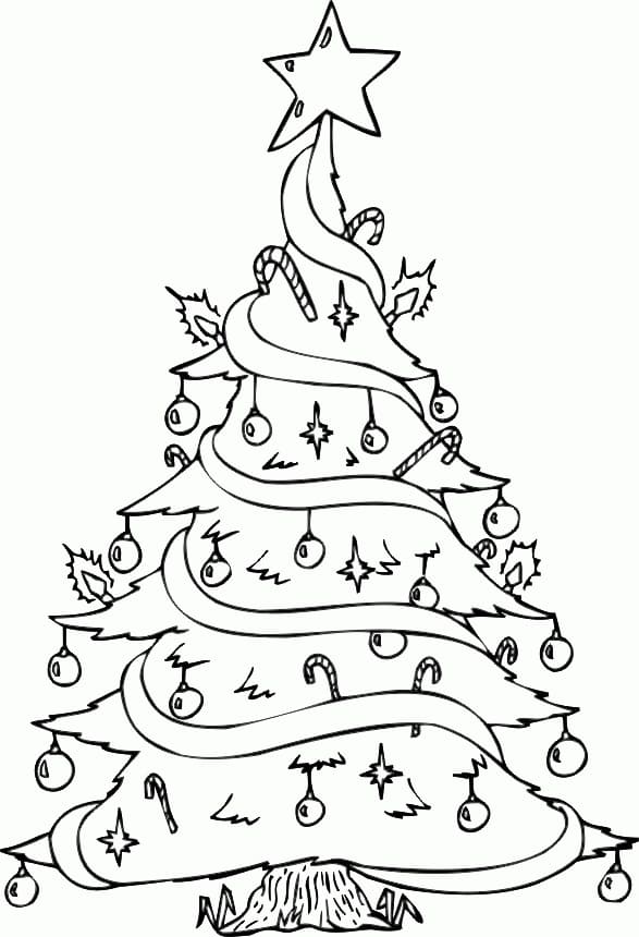 Christmas Tree to Color