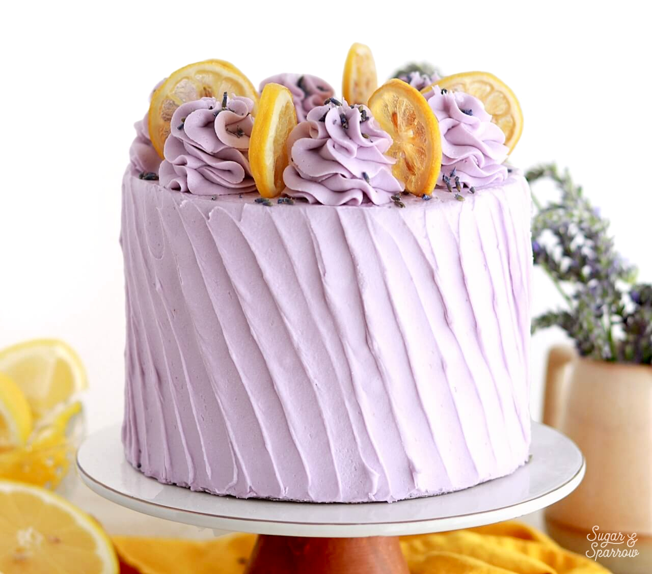 Lilac Decorated Cake