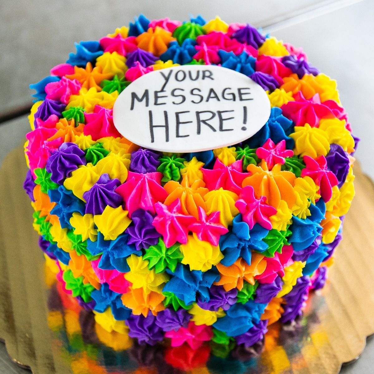 Neon Decorated Cake