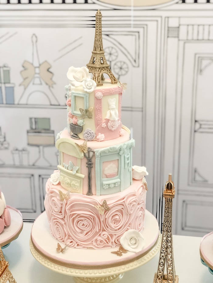 Paris decorated cake